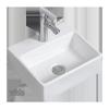 Compact Wall-Mounted Ceramic Washbasin, White, for Bathroom/Balcony