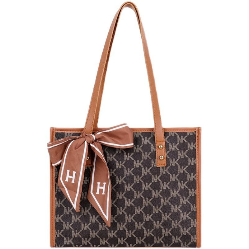 Bag women's large-capacity new armpit bag single shoulder portable printed women's bag fashionable and popular tote bag