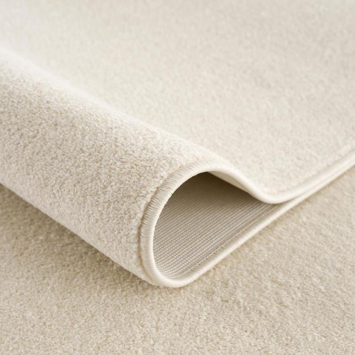 NOSSA Cream Living Room Rug 200x200 Cm - Suitable for Underfloor Heating - UNAMOURDETAPIS Brand