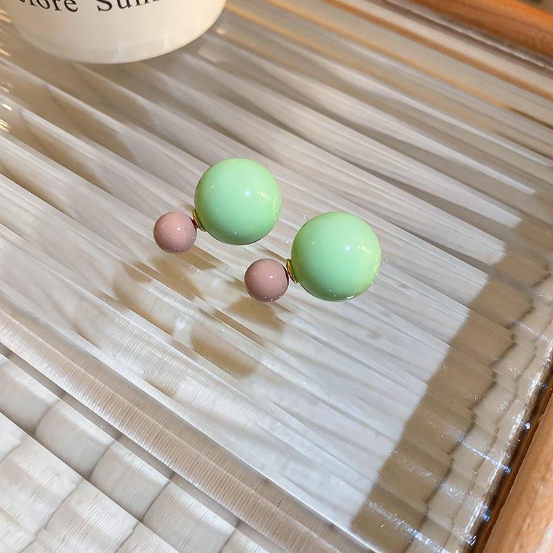 Mori Butterfly Flower Green Earrings Temperament Versatile Stud Earrings Personality Sweet Small Fresh Earrings