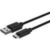 Data and Charging Cable - ANSMANN - USB-A - USB-C - 1 M - Black - PVC