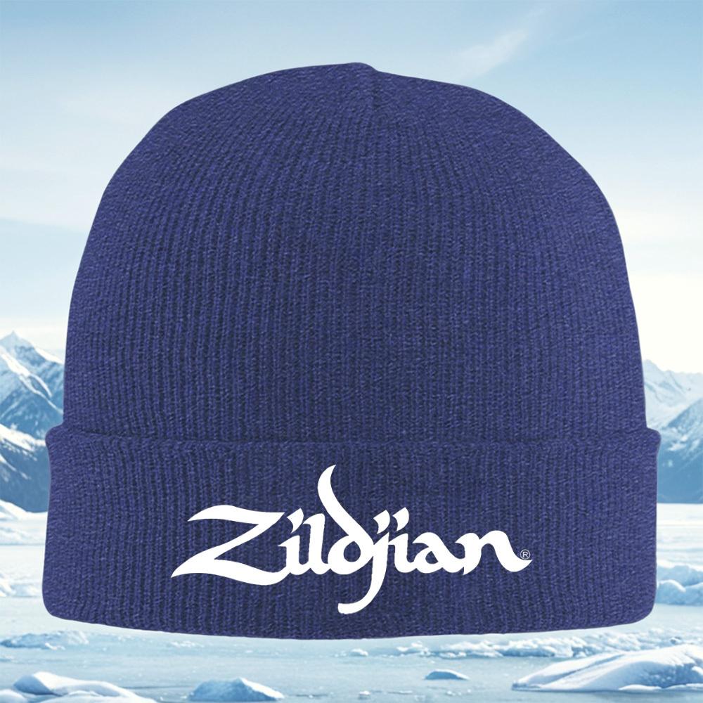 Zildjian musical instrument logo white black Men Women Unisex Knitted Hat Beanie Pullover Cap Winter Thermal Warm Christmas Outd