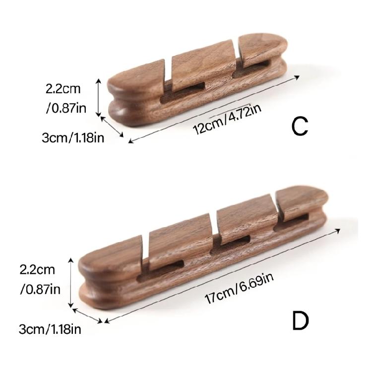 Wood Cable Management Clips Adhesive MultiSlot Organizers for Desk Home Office Auto Slimly Cable Organizers Wire Holders