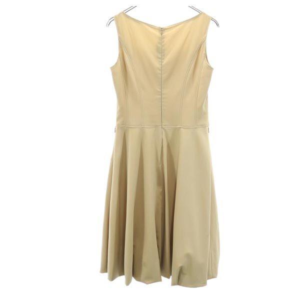 FOXEY Made In Japan No Sleeve Balloon One Piece 38 Beige Back Zip Women Used