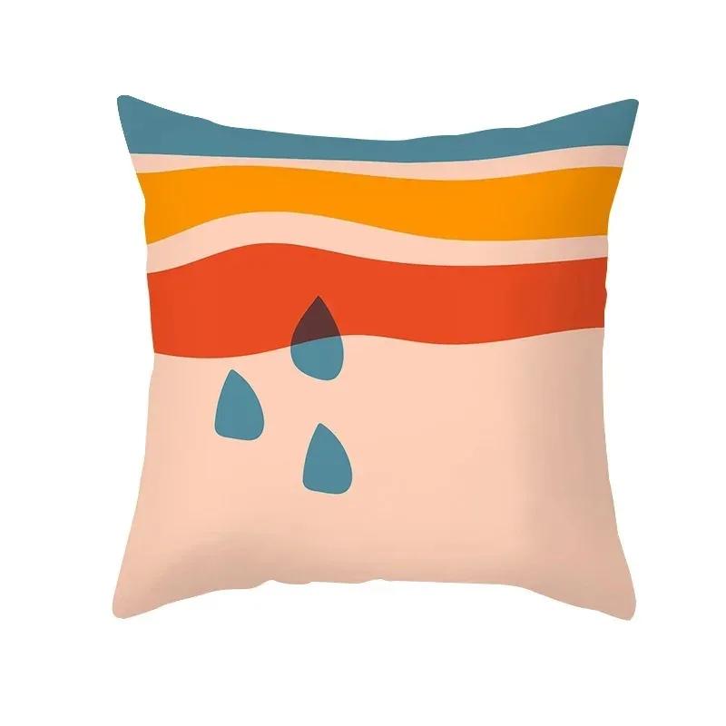Luxury Home Decor Pillowcase Living Room Sofa Cushion Cover Geometric Leaves Plant Landscape Decorative Pillowcase