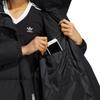 adidas Originals Premium Down Brand Logo Embroidered Long Hooded Down Jacket Women Outerwear Black HS9528
