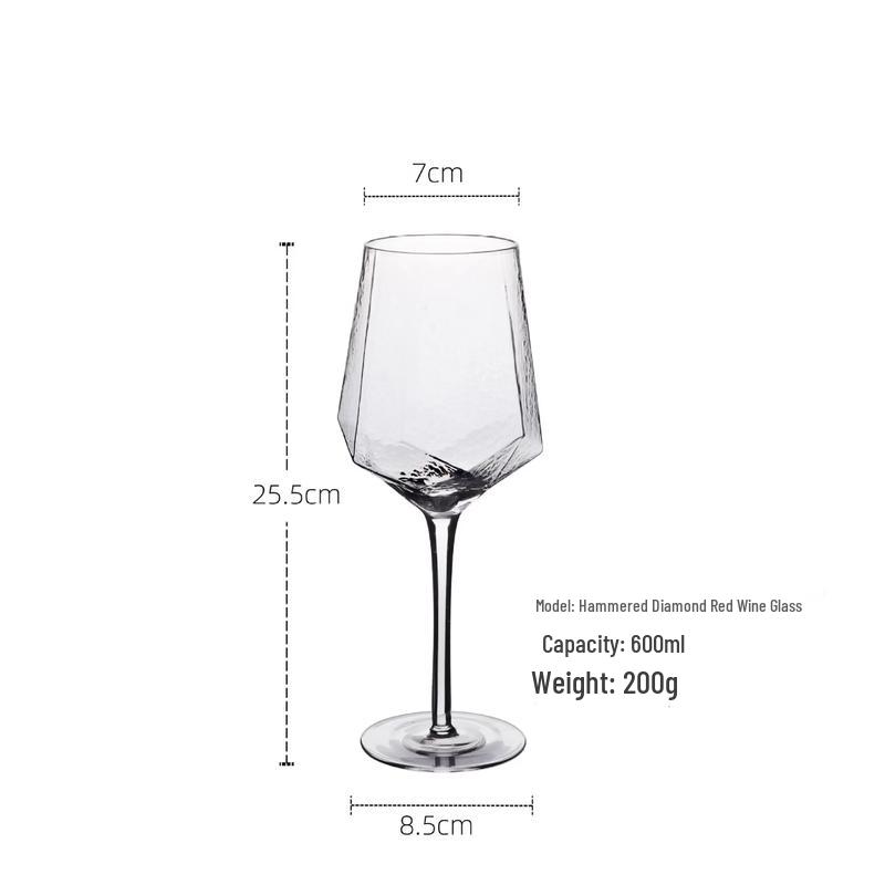 Shangqi Diamond Hammered Wine Glass Set