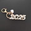 Colorful Sequins Good Luck Pendant 2025 New Year Keyring Bag Charms New Year Keychain  Kids