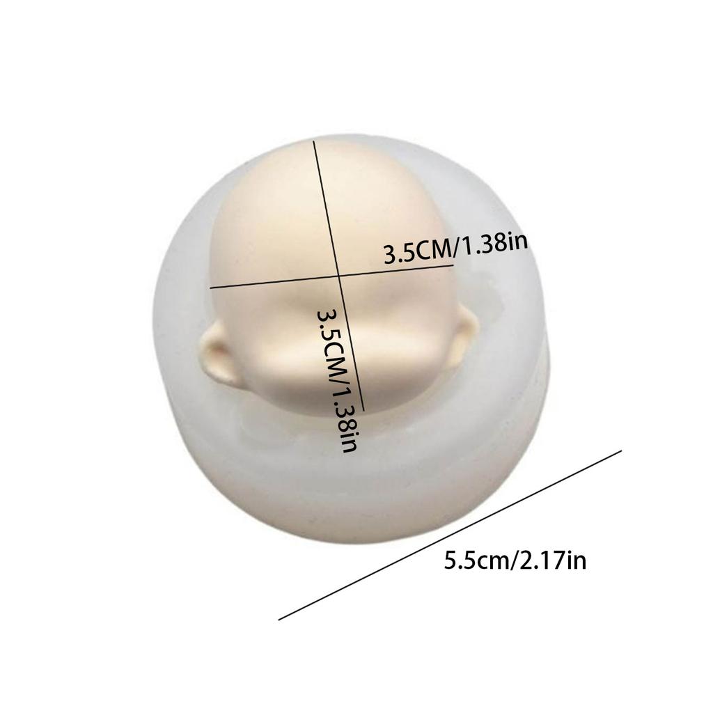 Babygesicht Silikonform Handgemachte Puppengesicht Tonformen für Schokolade Süßigkeiten Fondant Kuchen