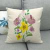 Colorful And Fresh Flower Bouquet Pattern Digital Printing Short Plush Pillow Covers For Sofa Office Cushion Cover Home Goods
