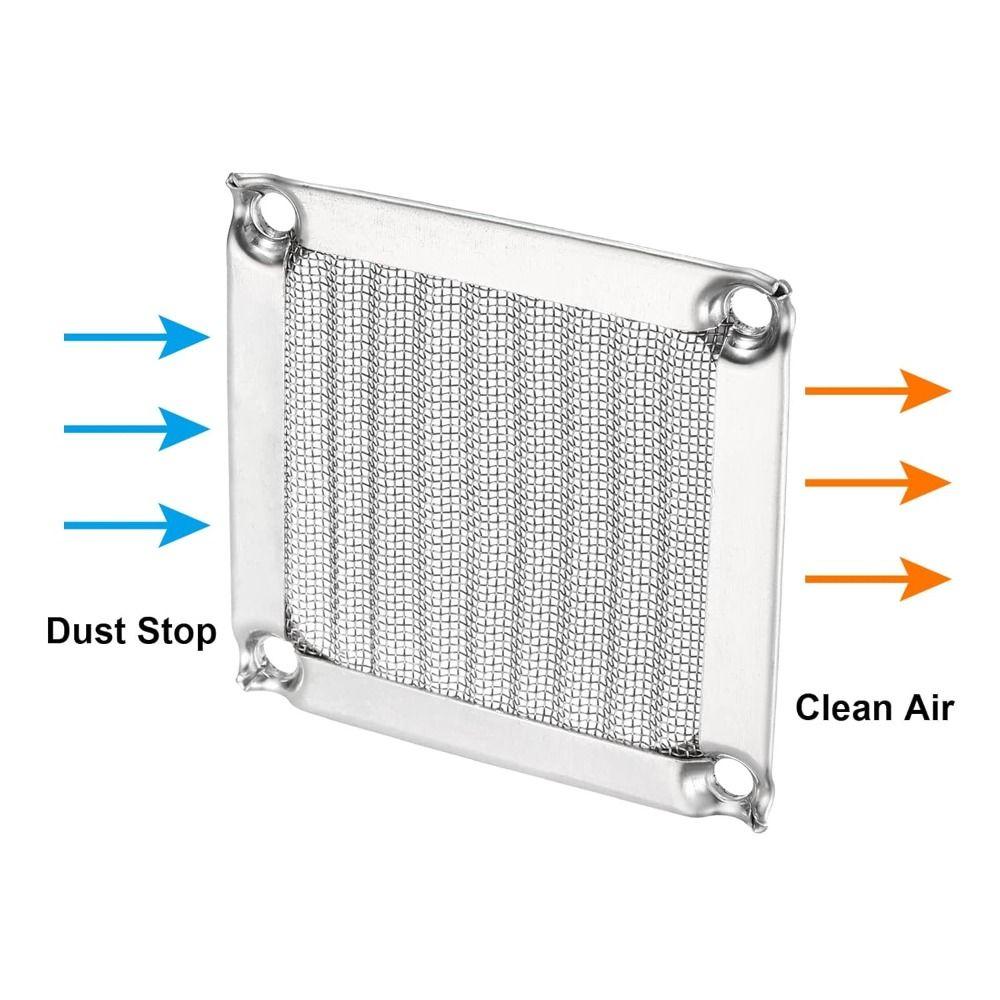 Aluminum Computer Fan Filter Grills Silver Black Axial Flow Fan Mesh Dust Cover  Computer Cooling
