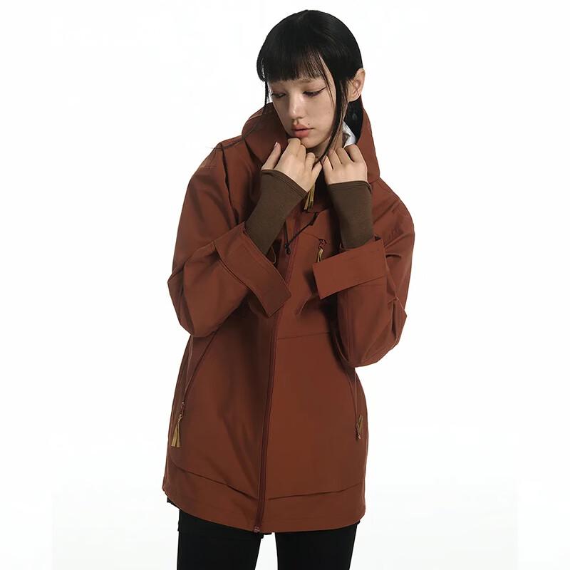 Baodiweide Unisex Hooded Belted Windbreaker 180/96A