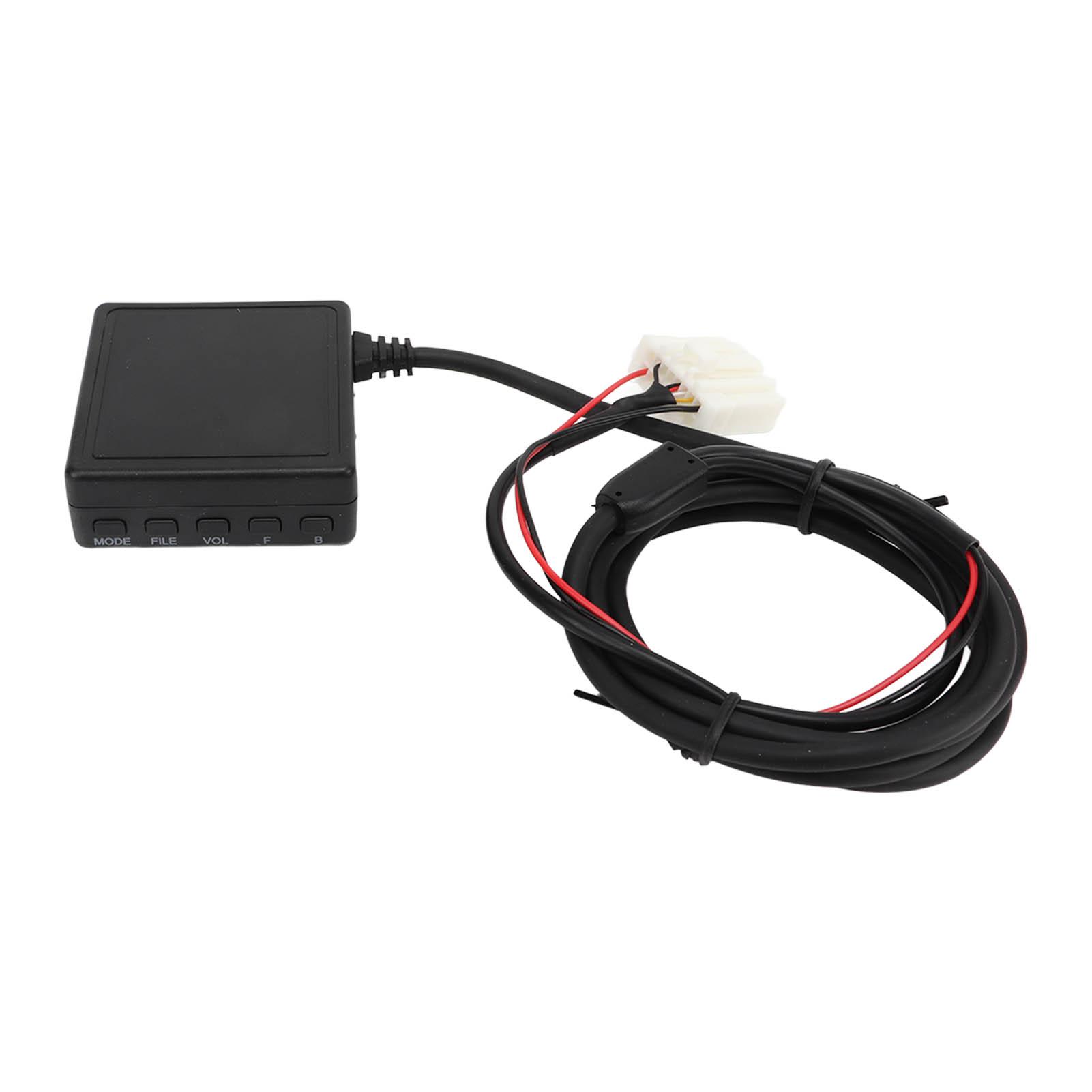 

Car Bluetooth Adapter Portable Aux Input Hands Free Calls Noise Reduction Replacement for Mazda 3 6