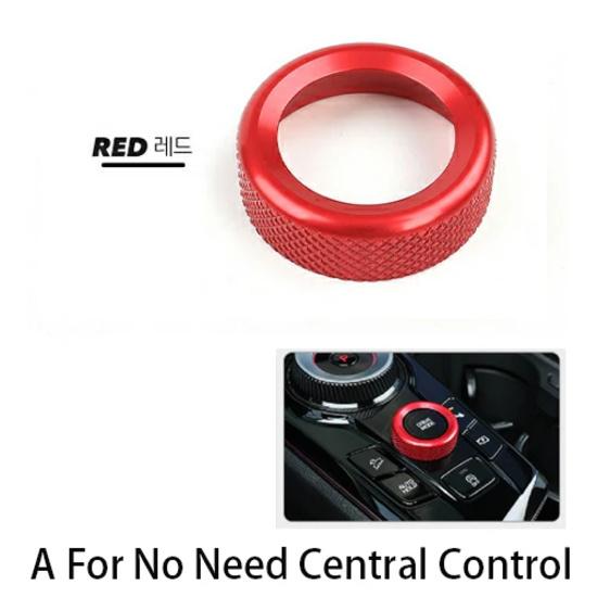

1PCS Red Black Blue Aluminum Central Console Gear Shift Adjustment Knob Cover Trim For Kia Sportage -2025 Car Accessories A For Red
