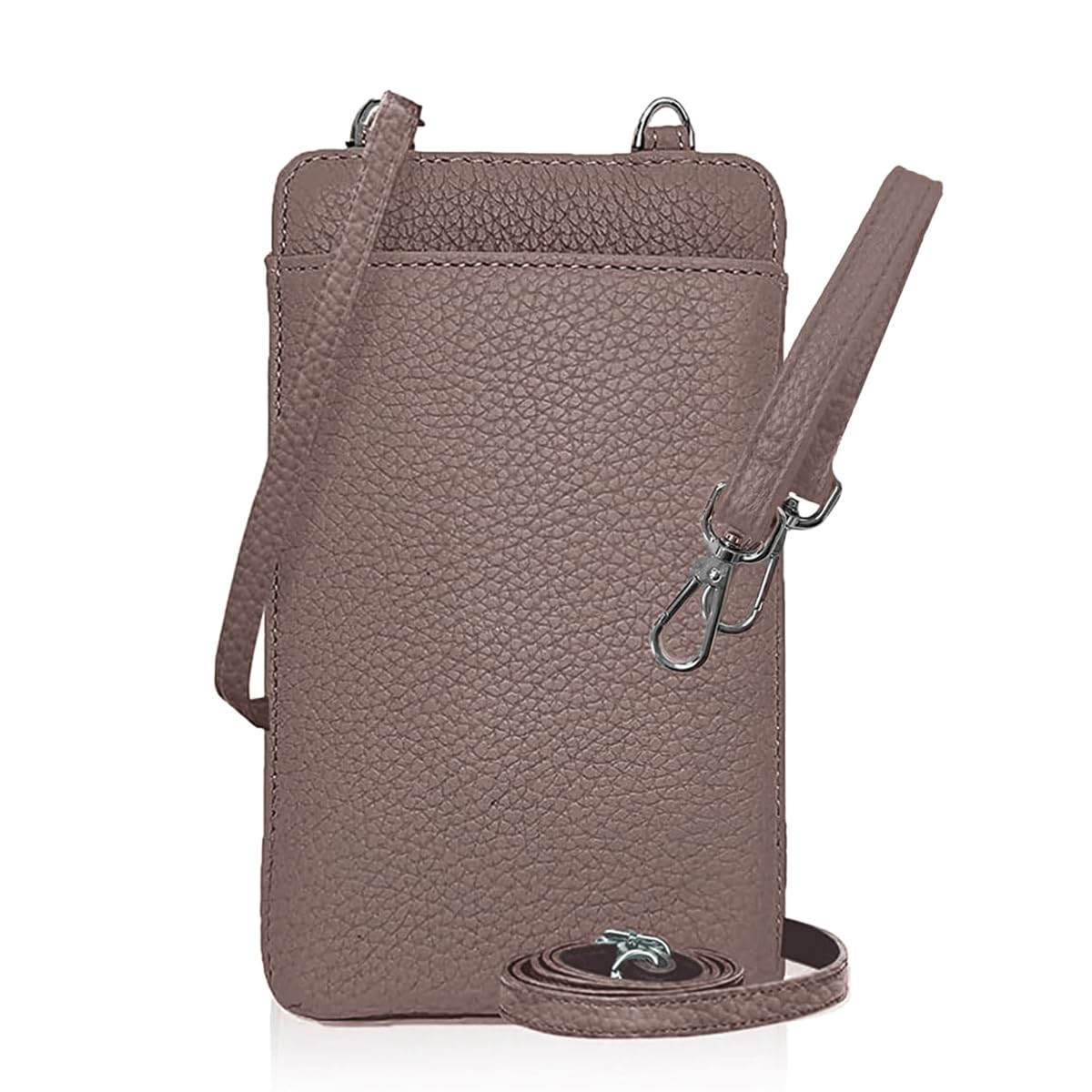 

Gisele Crossbody Shoulder Smartphone Small Coin Vertical Style Brown with Women s Bag, Bag, Pouch, Wallet, Purse, Lightweight, Travel, Leisure, (Pink