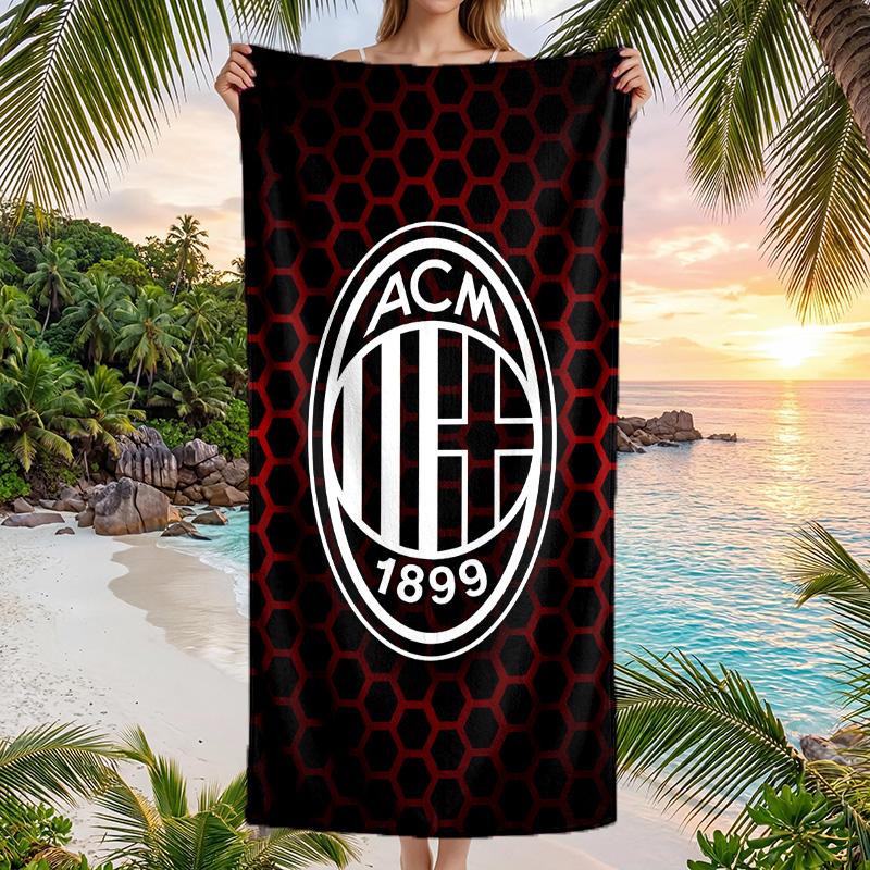 AC Mailand Strandtuch Weiches Mikrofaser Sommerhandtuch Schnelltrocknendes Absorptionsfähiges Handtuch für Strand Schwimmbad Reisen