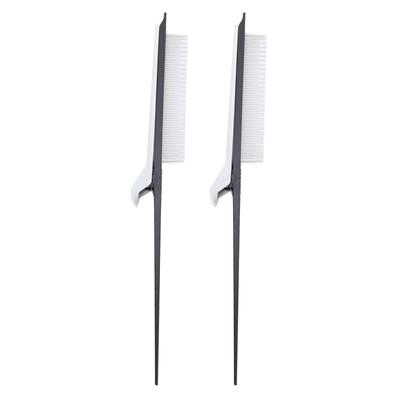 2 PÇS Pentes de Cauda Multifuncionais Pente de Plástico para Partir Cabelo Clipe para Estilizar Seccionar Desfiar