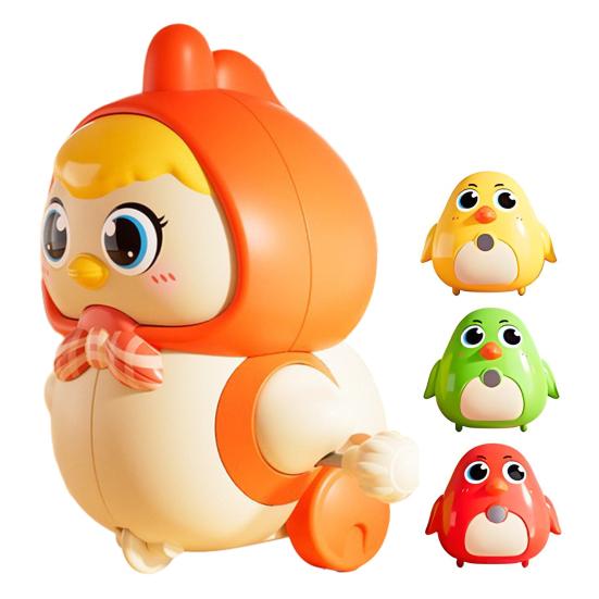 Wind-up Chick Crawling Toy Magnetic Mother Baby Chicken Swing Walking Toy Educational Interactive Spring Clockwork Animal Toy