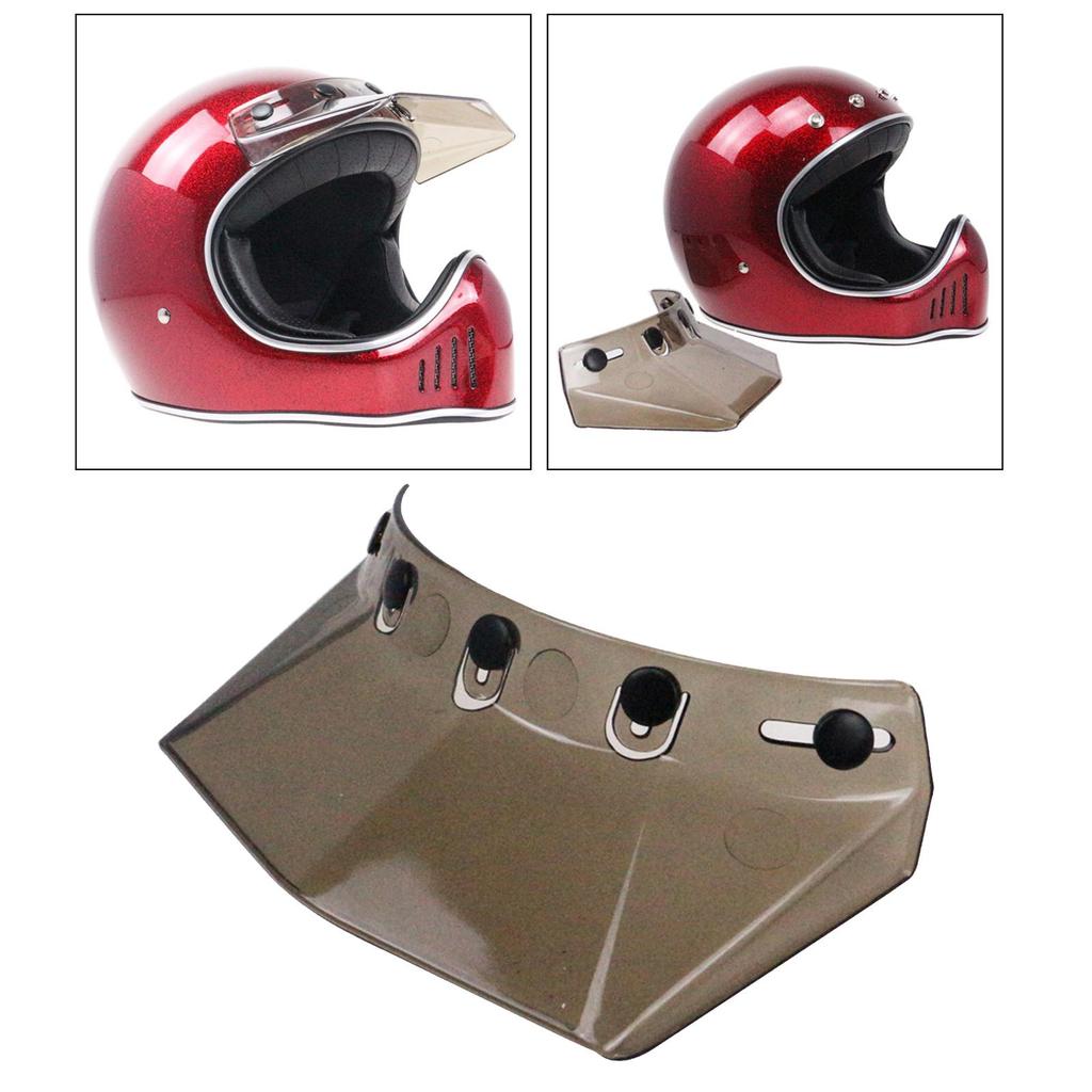 5-Snap Helmet Sun Visor Peak Motorcycle Helmet Peak for Vintage Motorcycle Helmet 5 Snap Face Shield Motorcycle Helmet Shield