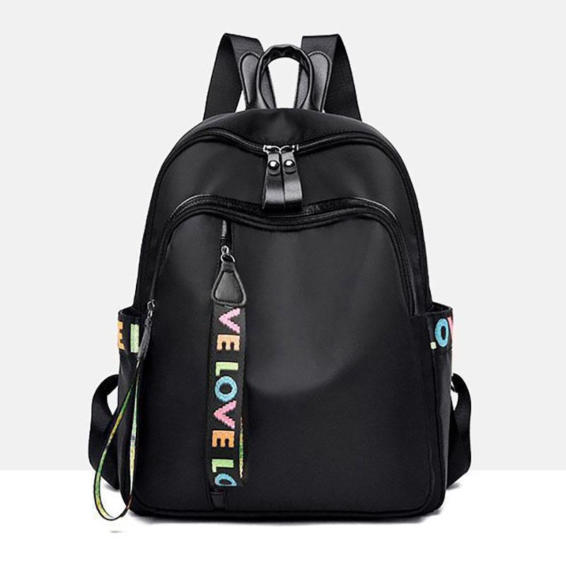 Oxford Cloth Backpack Female 2025 New Large-capacity Two-way Zipper Multi-pocket Fashion Joker Student Bag Lightweight Small Backpack