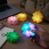 Vierblättriger Klee Fidget Spielzeug Schlüsselanhänger Mit bunten Lichtern Für ADHS Angstlinderung Rucksack Anhänger Knopf Spielzeug