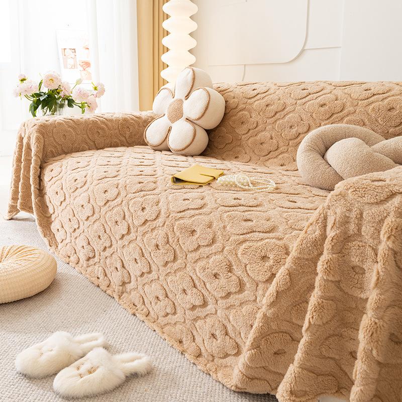 Plush Sofa Cover Cloth Winter Full Cover Sofa Cover Sofa Cover One Piece Sofa Cover