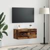 Wall Cabinet Reclaimed Wood Look 80 x 36.5 x 35 cm Engineered Wood