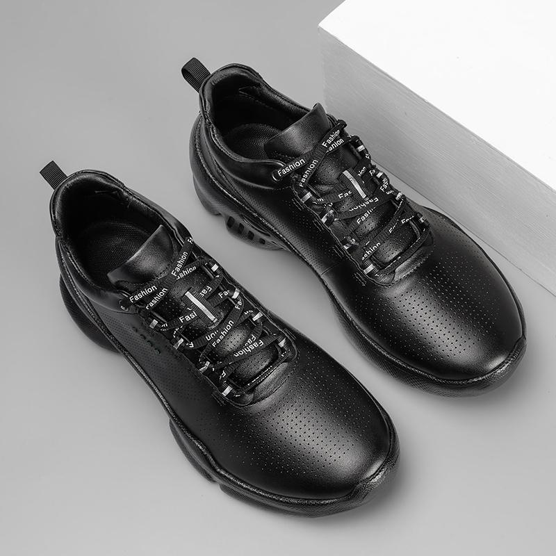 Fashion Genuine Leather Men's Casual Shoes Non-Slip Sneakers Luxury Brand Male Treking Footwear All-match Sports Shoes Outdoor Trainers