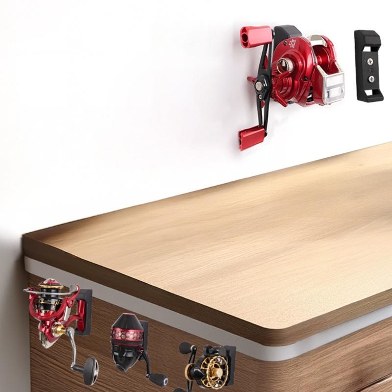 Reel Storage Holder with Mounting Screw Fish Gear Equipment Garage Organization Fishing Reel Organizers Wall Mount Rack