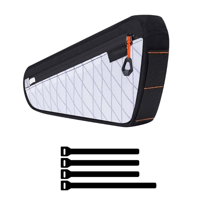

Water-Resistant Motorcycle Top Tube Case with Wide Entry Opening Compacts Storage Pack for Cycling Equipment белый