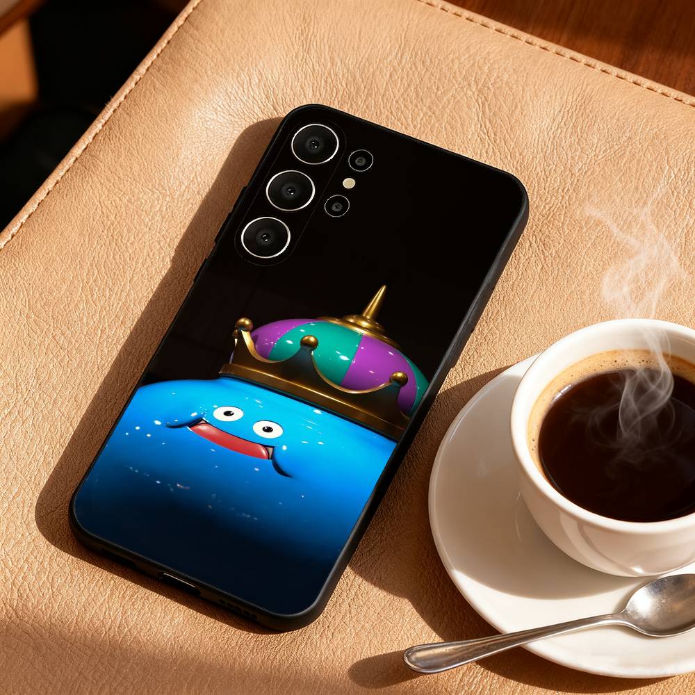 1PC Cute Bouncy D-Dragon S-slimes Phone Case For Samsung S26,S25,24,23,22,30,21,10,9,Ultra,Plus,Lite,FE Soft Black Case