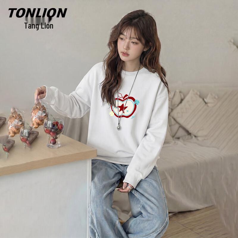 TonLion Women s High-Cotton Casual Sweatshirt L