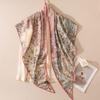 Double-sided Printed Silk Wool Scarf Elegant Triangle Shawl Office Sun Protection