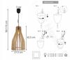 Modern wooden LED ceiling pendant lamp