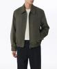 Synthetic Suede Minimal Blouson Jacket [Dusty Khaki]