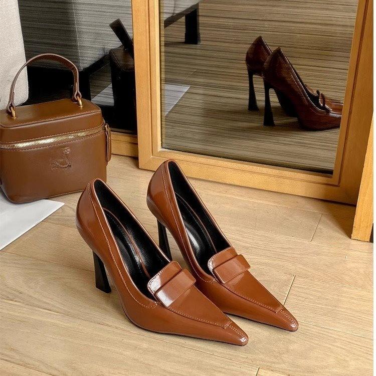 Fashion Pointed Toe Women High Heeled Shoes Sexy Summer Sandals Woman 2025 Luxury Brand Dress Work Stiletto Shoes Leather Pumps Mujer