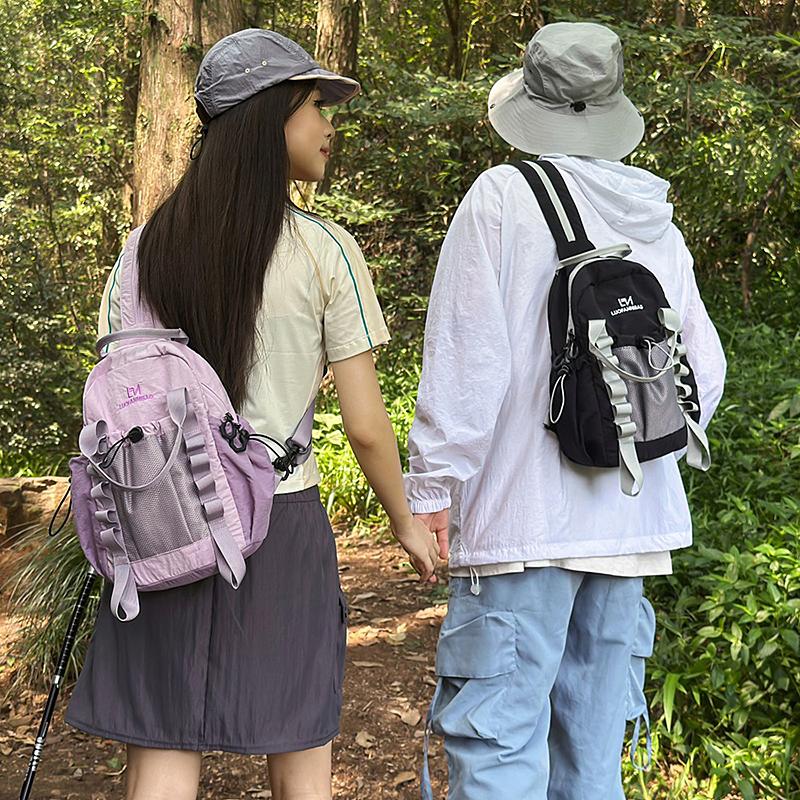 Contrast Color Backpack Student Travel Lightweight Backpack Large Capacity Backpack