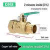 Heavy-Duty 1/2" Brass Ball Valve for Air and Water Pipes, Internal/External Thread