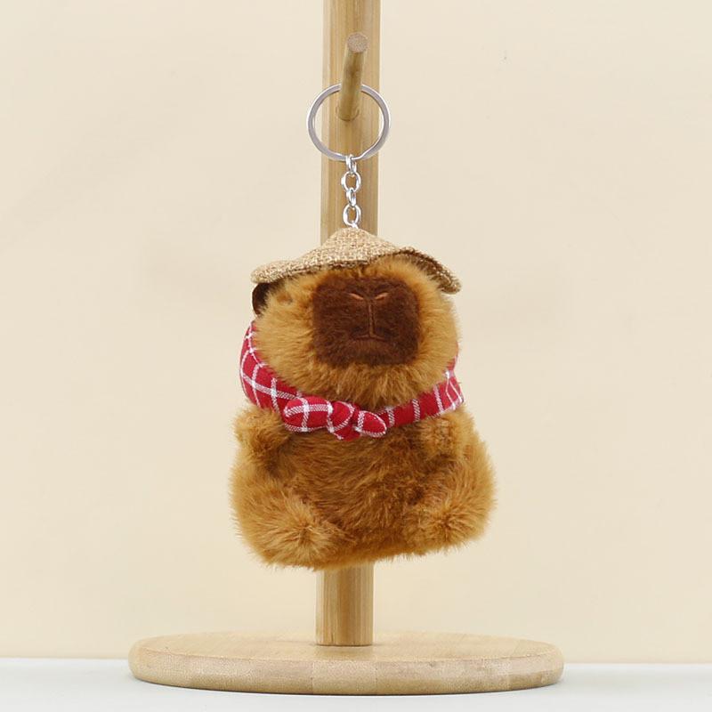 Plush Capybara Cute Backpack Clip Stuffed Animal With Durable Material Toy