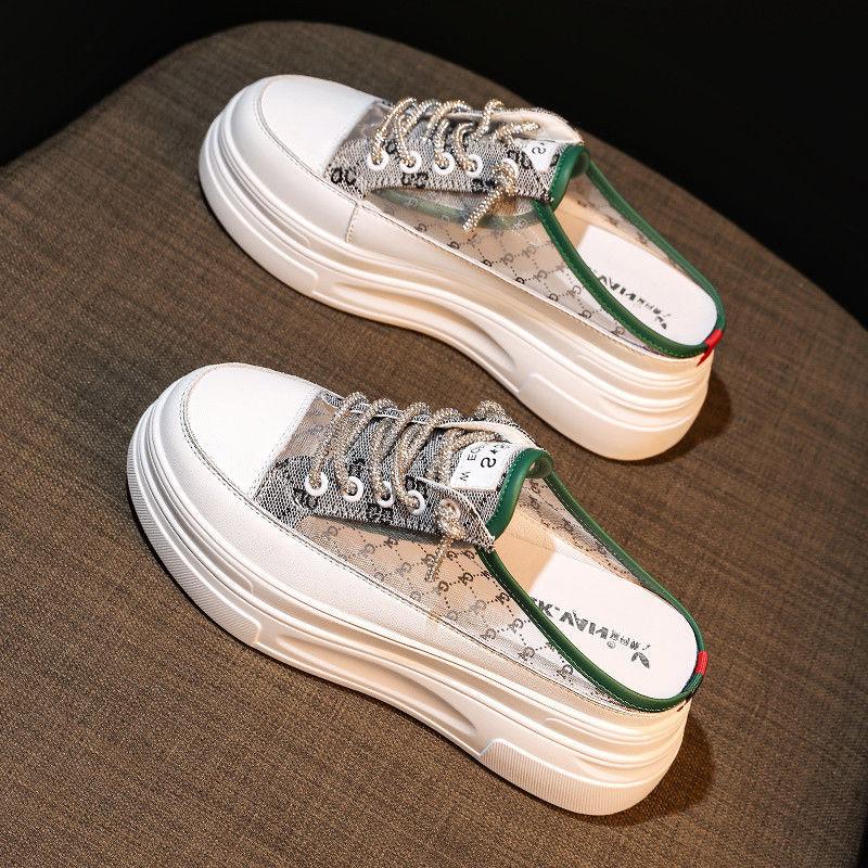 

Женские тапочки, детские сандалии, разноцветные мюли, туфли для женщин, на платформе, толстые шлепанцы, удобные и элегантные, уникальные, VIP, ПВХ 39 35