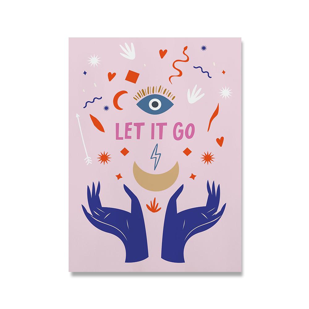 

Доверие Вселенной Мотивирующие Цитаты Плакат Бохо Холст Картина Абстрактные Подарочные Настенные Картины для Гостиной Домашний Декор Без Рамки 21*30cm No Frame