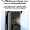 1080P HD Visual Smart Doorbell Camera, 130° Wide Angle Night Vision, PIR Motion Detection Two-Way Audio, Cloud Storage No Drill Install with Indoor