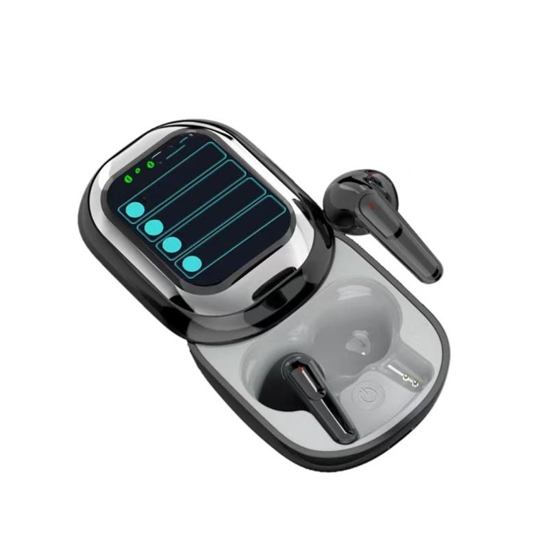 

AI Translation Wireless Bluetooth-compatible Earbuds Sliding Cover Design Real Time Voice Conversion Long Battery LCD Touch Control чёрный