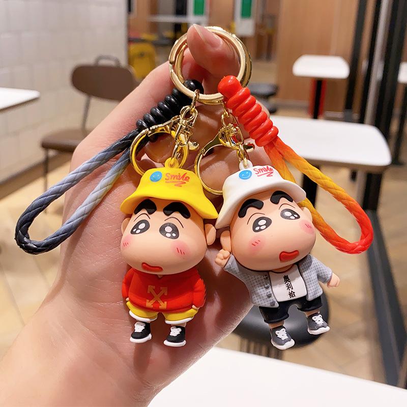 Cartoon Q-version Fun Soft Silicone Keychain Pendant Couple Creative Jewelry Bag Pendant Keychain Gift for Girlfriend's Birthday