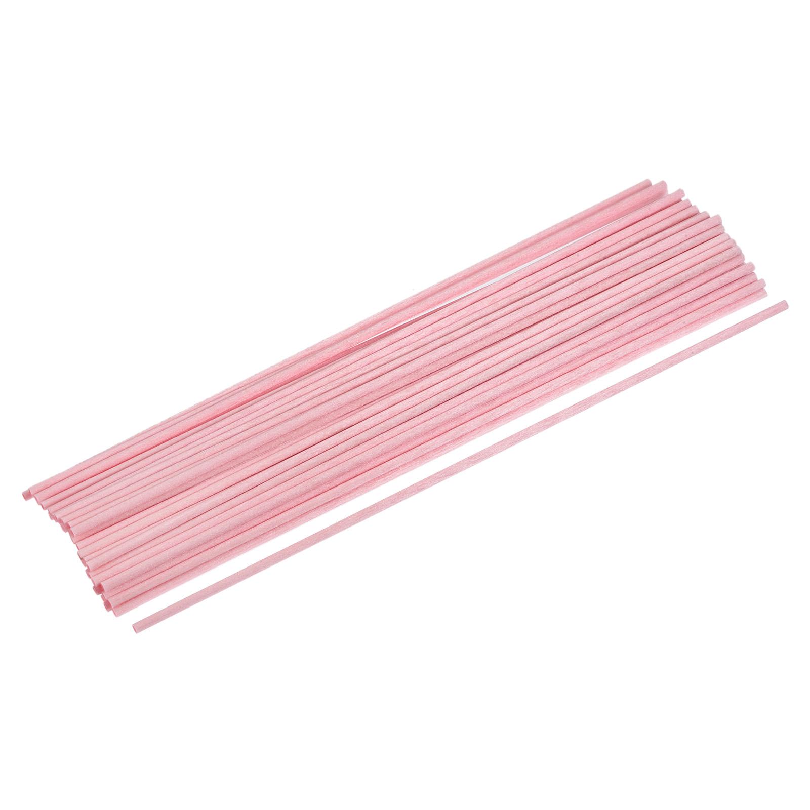

50Pcs 22cmx3mm Fiber Reed Diffuser Sticks Pink Air Freshener Decorative Fragrance Essential Oil Refill Sticks for Home Fragrance розовый