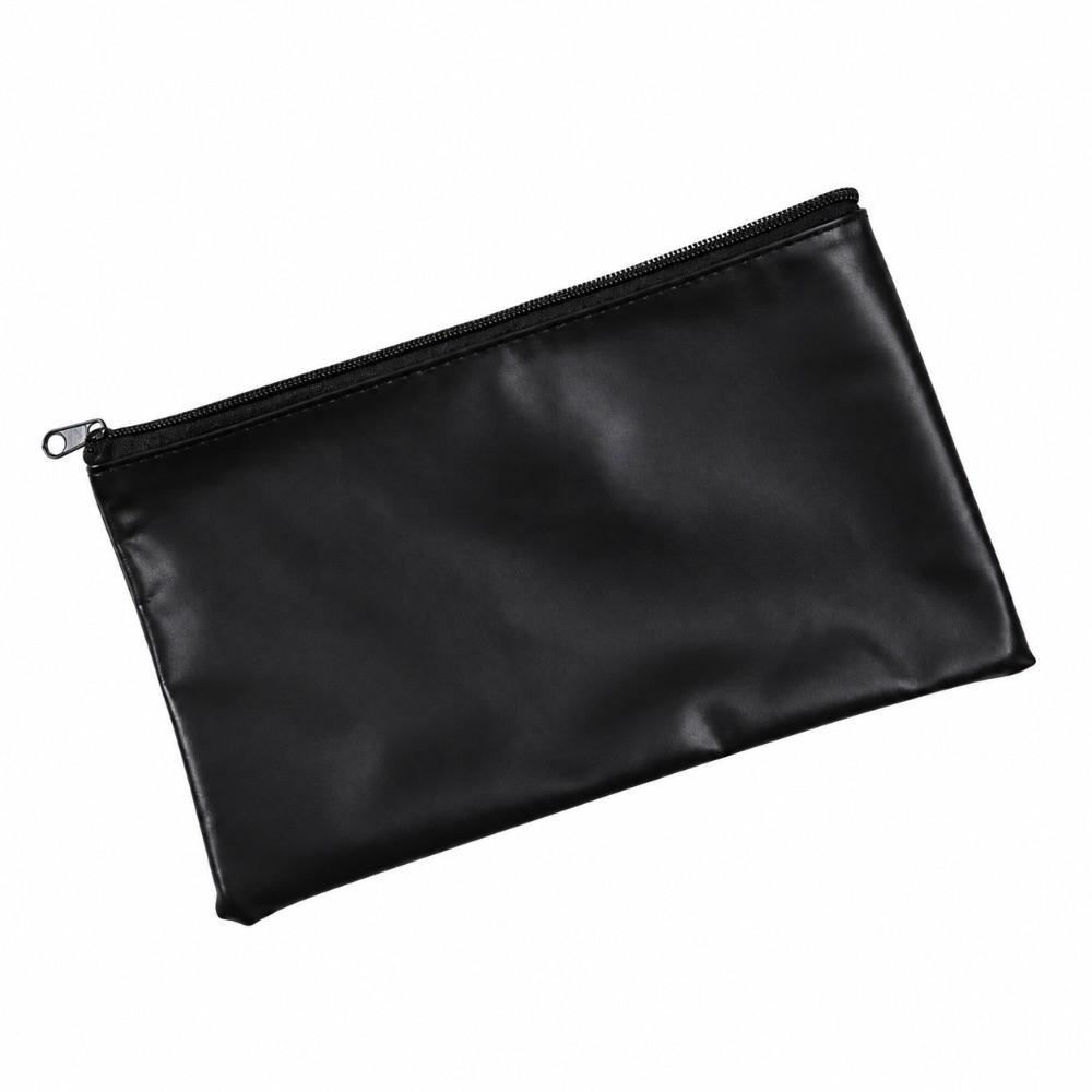 Waterproof Pencil Pouch Faux Leather Bank Deposit Bag Practical Money Cash Case  Office Storage