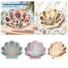 Wooden Storage Box for Seashells Display Organizer Acrylic Front Case for Beach Decor Collectors