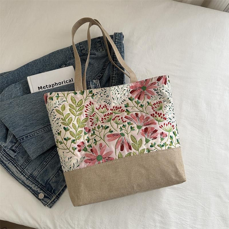 Stylish Large Capacity Tote Bag For Women In Black Pink And Blue Perfect For Summer Casuals