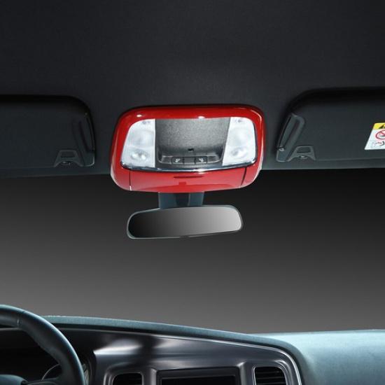 Vorderer Dach-Leseleuchten-Lampenabdeckung-Zierrahmen für Dodge Charger Durango 11+ Rot