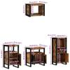 Bathroom Furniture Set with Shelf 4 pcs Solid Upcycled Wood